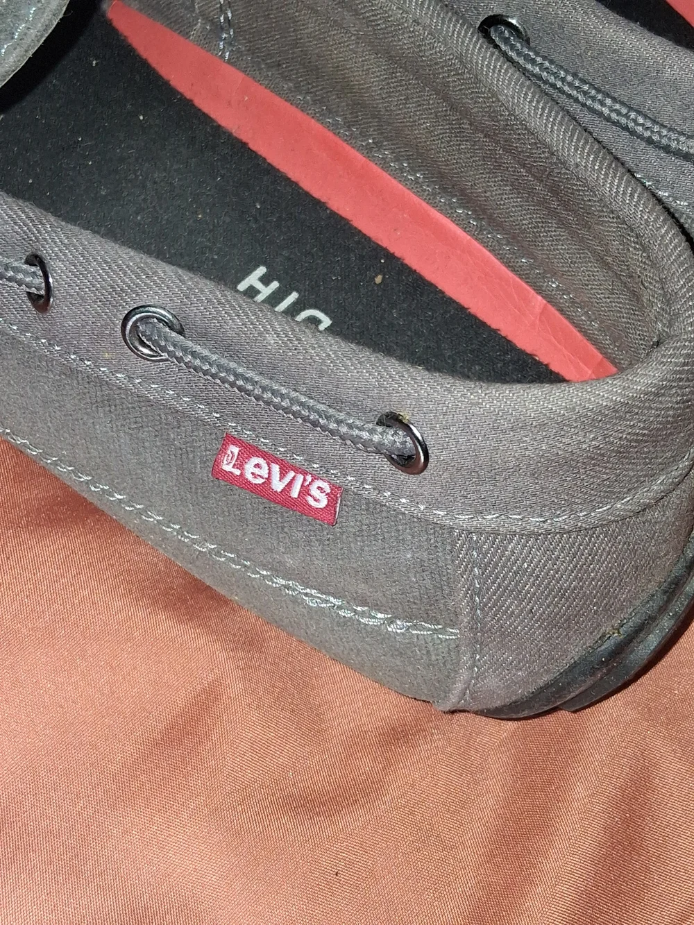 Levi's Gray Canvas Slip-On Loafers